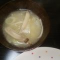 ｽｶｲﾌｨｯｼｭ☆'s cooksnap of when they made 具だくさん玉ねぎ＆エレンギ＆大根味噌汁❗.