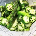 cookみぃ's cooksnap of when they made 豆腐とオクラのサラダ　わさびドレッシング.