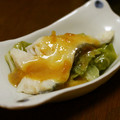 アカほっぺ's cooksnap of when they made たらのキャベツ蒸し♪　柚子味噌マヨソース.