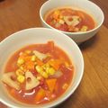 トクライ's cooksnap of when they made バレンタインディナー♡根菜ミネストローネ.