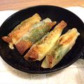 caruga's cooksnap of when they made 餃子の皮で！！ハムチーズ揚げ.
