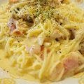 ｱﾗﾚchan's cooksnap of when they made 糖質制限　ボリューム満点！カルボナーラ.