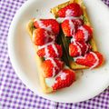 ふたごゆき's cooksnap of when they made *苺と抹茶no和スイーツトースト*.