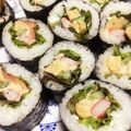 まじょっこＧ's cooksnap of when they made ラップで簡単恵方巻き サラダ海鮮唐揚げ.