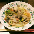 ゆめめ氏's cooksnap of when they made 簡単♪ 海老と 白菜 きのこの中華餡掛け.