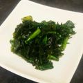 はるたろぉ＊＊'s cooksnap of when they made わかめと春菊のナムル風常備菜.