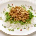 ＊ゆうchan＊'s cooksnap of when they made 鶏ひき肉と水菜のどんぶり.