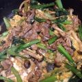 take3327's cooksnap of when they made 小松菜と豚肉の卵とじ炒め.