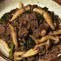 こよみさん's cooksnap of when they made 春菊と牛肉のシンプル炒め♪.