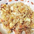 ひつじ＠北海道's cooksnap of when they made はんぺんと鮭フレークのチャーハン.