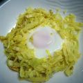 はんぶんこ☆'s cooksnap of when they made 簡単キャベツの巣ごもり卵.