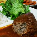 ＠おまにゃん's cooksnap of when they made ソースがおいしい♪煮込みハンバーグ.