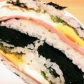 おとめ座のAB型's cooksnap of when they made ベーコンエッグおにぎらず.