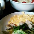 はーちゃん：3's cooksnap of when they made トロットロ ！ホテルのスクランブルエッグ.