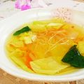旦那は皿洗い's cooksnap of when they made 大根のつま＆残り野菜☆コンソメスープ.