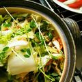 松桂建設's cooksnap of when they made 白菜と豚肉と豆苗のキムチミルフィーユ鍋.
