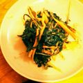 にゃにゃあすけ's cooksnap of when they made ☆春菊とベーコンのホットサラダ★.