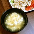 しゃんはるる's cooksnap of when they made バンバンジーの旨味鶏出汁で豆腐卵スープ♪.