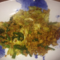 てつりゅうモネのママ's cooksnap of when they made キャベツとほうれん草と豚肉のカレー炒め☆.