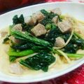 moto5th's cooksnap of when they made 豚肉とほうれん草のスパゲティー.
