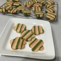 ゆきちゃんのほっぺ's cooksnap of when they made 春色♪ 3色ストライプクッキー.
