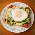 てこてこ☀'s cooksnap of when they made ボリュームＵＰ！目玉焼きトースト★②.