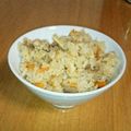 見習い主婦haru's cooksnap of when they made オイスターソースで中華風炊き込みご飯.