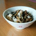 見習い主婦haru's cooksnap of when they made ひじき煮リメイク炊込みご飯＊とバター＊.