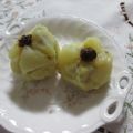 miyuki12's cooksnap of when they made さつまいもりんご茶巾.