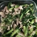 りえしま's cooksnap of when they made ぱぱっと♪豚肉と春菊の柚子胡椒炒め.