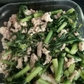りえしま's cooksnap of when they made ぱぱっと♪豚肉と春菊の柚子胡椒炒め.