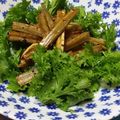 mafayatj's cooksnap of when they made 揚げごぼうとわさび菜のサラダ.