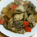 ふみこばあ's cooksnap of when they made 簡単‼︎麺つゆで鶏もも肉と根菜の煮物.