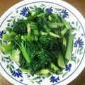 kisaragi1's cooksnap of when they made ターサイとゆき菜のガーリック塩炒め.