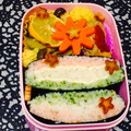 なむい's cooksnap of when they made 『おひなまつりのひしもち風』おにぎらず.