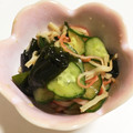 YURURICO's cooksnap of when they made カニカマとキュウリとワカメの酢の物.