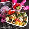 桃＊＊'s cooksnap of when they made ツムツムde雛祭り キャラ弁 美女と野獣.