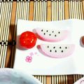SP♪'s cooksnap of when they made ◆簡単キャラ弁◆かまぼこｄｅすいか.