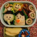 evanatia's cooksnap of when they made ひな祭り雛人形キャラ弁.