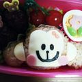 ピンキーカフェ's cooksnap of when they made おさるさん＊キャラ弁.