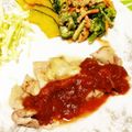 干芋くん's cooksnap of when they made ポークソテー*チーズ＆トマトソースで*.