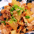 SMAパパ's cooksnap of when they made 大根と豚バラの甘辛しょうが炒め.