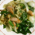 さやみm's cooksnap of when they made ちぢみほうれん草とキノコのニンニク炒め.