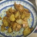 つの子's cooksnap of when they made ジャガ芋と鶏肉の塩レモンカレー炒め.