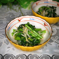 mielle's cooksnap of when they made もやしと春菊のワサビ和え♪.