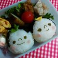 たにたーに's cooksnap of when they made 幼稚園 キャラ弁♡ひなまつり おにぎり.