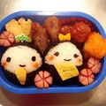 asyaan's cooksnap of when they made キャラ弁★おひなさまひなまつりお雛様.