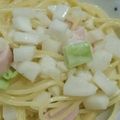クックLH7A86☆'s cooksnap of when they made ＊カブとベーコンのクリームパスタ＊.