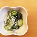 yukari−♡'s cooksnap of when they made きゅうりとワカメとしらす干しの酢の物.