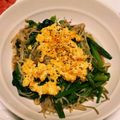 tapinyoka's cooksnap of when they made ｴﾉｷとホウレン草のふわふわ卵乗せ.
